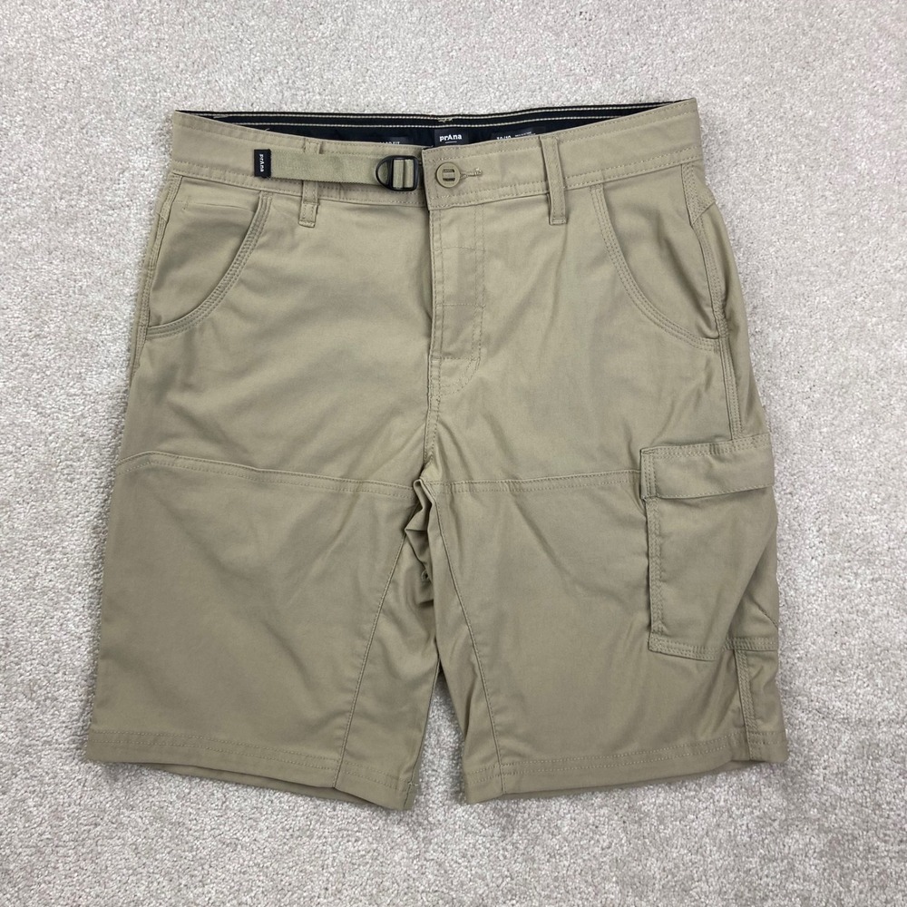 Prana Zion Hiking Shorts Mens 30 Tan Khaki Cargo Stretch 1969751